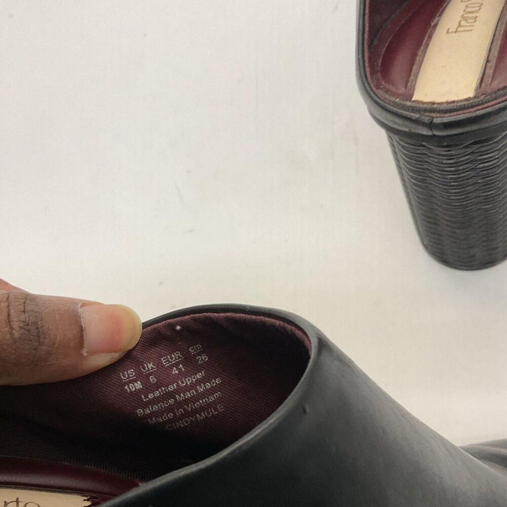 Franco Sarto Women’s Black Leather Ankle Bootie Zip Round Toe US 9.5 M - Picture 5 of 9